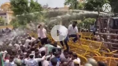 दौसा: छात्र संघ चुनाव बहाली की मांग को लेकर दौसा विधायक डीसी बैरवा ने कांग्रेस के मुख्यमंत्री आवास का किया घेराव