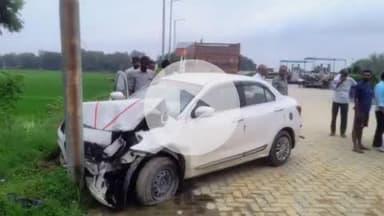 बल्दीराय: डोभियारा के पास कार और बाइक के बीच हुई टक्कर, बाइक सवार गंभीर रूप से हुआ घायल; बिजली का तार टूटा