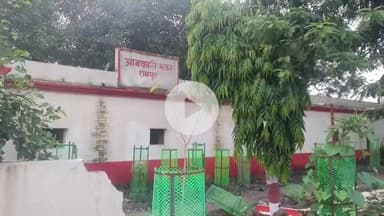 रामपुर: बरसात के कारण आबकारी ऑफिस की 50 मीटर लंबी ईंटों की दीवार भरभराकर गिरी, वृक्षारोपण के पेड़ दीवार के नीचे दबे