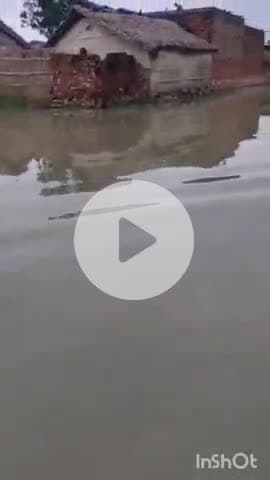 लखीमपुर: रेहरिया खुर्द गांव में घुसा शारदा नदी के बाढ़ का पानी, पूरा गांव हुआ जलमग्न