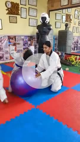 5 years boys back flip practice in Pawan Martial art Academy Dausa