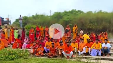 इचाक: सावन के अंतिम गुरुवार को अलौंजा कला शिव मंदिर में भव्य जल यात्रा एवं जलाभिषेक सम्पन्न