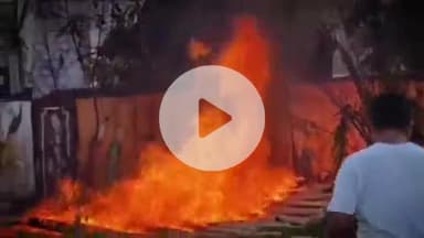 बाड़मेर: सिणधरी सर्किल के पास निजी स्कूल के परिसर में विद्युत ट्रांसफर में लगी भीषण आग