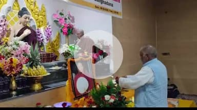 सिलाव: नालंदा: चाइनीज मंदिर के संस्थापक डॉ. यू पण्या लिंकारा की पुण्यतिथि पर मंत्री श्रवण कुमार ने दी श्रद्धांजलि