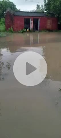 लंभुआ: गुरुवार की देर रात से शुरू हुई मूसलाधार बारिश से लंभुआ में हुआ जलभराव