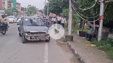 देहरादून: कैलाश हॉस्पिटल के पास एक कार ने सड़क पर चल रहे व्यक्ति को मारी टक्कर, अस्पताल में भर्ती