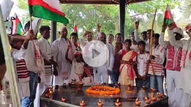 कांके: कोकर में बिरसा मुंडा की प्रतिमा पर केंद्रीय सरना समिति ने विश्व आदिवासी दिवस पर किया माल्यार्पण