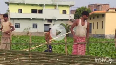 कहरा: नगर निगम वार्ड नं 39 में जल जमाव की समस्या से परेशान होकर खुद के पैसे से चचरी पुल निर्माण कार्य कराया शुरू #jansamsaya