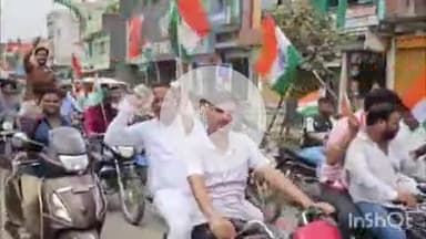 डबरा में भाजपा की तिरंगा यात्रा अंबेडकर चौक से शुरू होकर बाइक पर निकली, परशुराम चौक पर समापन