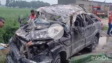 गभाना: गभाना क्षेत्र में दिल्ली-कानपुर हाइवे पर कार अनियंत्रित होकर नहर में गिरी, बड़ा हादसा टला