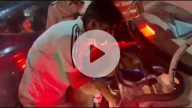 लाडपुरा: कोटा शहर के पुलिस अधीक्षक ने देर रात सड़कों पर कानून व्यवस्था की निगरानी की, नाकाबंदी में डॉग स्क्वायड का किया उपयोग