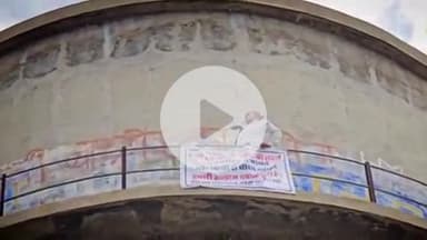 बाड़मेर: शहर के अंडरब्रिज के पास पानी की टंकी पर पेट्रोल बोतल लेकर चढ़ा युवक, कहा- मेरी मांगें पूरी करो, अन्यथा मेरी लाश आएगी