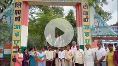 लोहारू: ग्राम पंचायत गिगनाऊ व चौ. जगराम विद्यालय द्वारा भव्य तिरंगा यात्रा का आयोजन