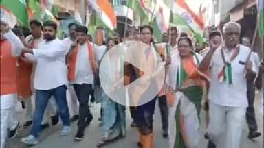 फतेहाबाद: फतेहाबाद में निकाली गई भव्य तिरंगा यात्रा, जिला पंचायत अध्यक्ष रही मौजूद, उमड़ी कार्यकर्ताओं की भीड़