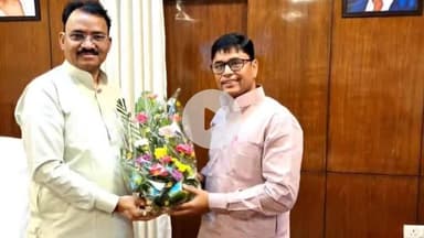 तारानगर: तारानगर में माँ जालपा कॉलेज के कमरों के लोकार्पण हेतु BJP नेता राकेश जांगिड़ ने उपमुख्यमंत्री बैरवा से की भेंट