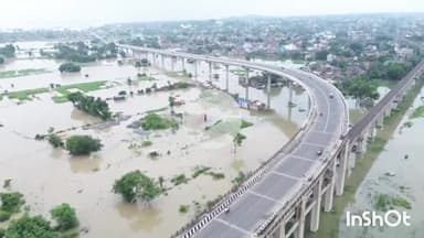 मुंगेर: जिले में 700 फीट की ऊंचाई से बाढ़ का नज़ारा, 2 लाख लोग घिरे, 70 हजार घर डूबे, बढ़ी लोगों की परेशानी
