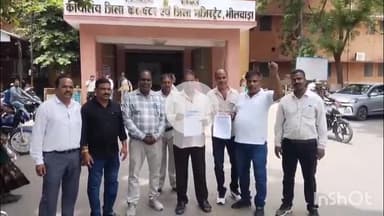 भीलवाड़ा: शहर के हर वार्ड में 2 कचरा स्टैंड लगाने की मांग को लेकर सफाई कर्मचारियों ने कलेक्ट्रेट पर किया प्रदर्शन