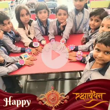 Daksh International School Dhigawa Rakhi making activity.
