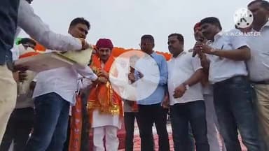 चित्तौड़गढ़: भाजपा प्रदेश अध्यक्ष मदन राठौड़ का चित्तौड़गढ़ विधायक चंद्रभान सिंह आक्या द्वारा खेडी पुलिया पर किया गया भव्य स्वागत