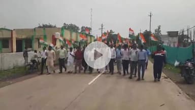 जैसीनगर: जैसीनगर में देशभक्ति गीतों के साथ निकली तिरंगा यात्रा, देशभक्ति के जयकारों से गूंजा जैसीनगर