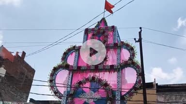 जयसिंहपुर: गोसाईगंज बाजार में श्री कृष्ण जन्माष्टमी के अवसर पर दुल्हन की तरह सज रहे हैं कलाकारों द्वारा पंडाल