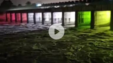 करनाल: करण लेक के पास पश्चिमी यमुना नहर में सिंचाई विभाग ने पानी की लहरों पर बनाया तिरंगा झंडा