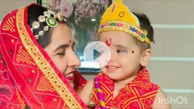 चूरू: चूरू में कृष्ण जन्माष्टमी के अवसर पर घर-घर में राधा-कृष्ण के वेशभूषा में छोटे-छोटे बच्चे तैयार नजर आए