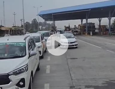 गभाना: गभाना टोल प्लाजा पर भाकियू के राष्ट्रीय अध्यक्ष ठा. भानूप्रताप सिंह का जोरदार स्वागत हुआ