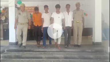 धनौरा: गजरौला थाना पुलिस ने मारपीट कर शांति भंग करने वाले चार लोगों को किया गिरफ्तार