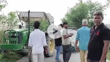 मड़ियाहू: गोधना जरौना मार्ग पर ट्रैक्टर ट्रॉली पलटने से लगा जाम