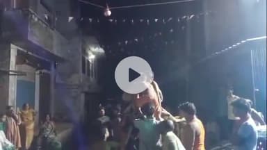 सुल्तानपुर: सुलतानपुर जिले के जयसिंहपुर बाजार में जन्माष्टमी के तीसरे दिन दही हांडी का भव्य आयोजन, बच्चों ने फोड़ी मटकी