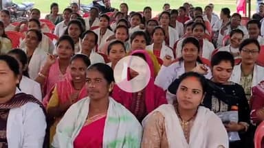 कोंडागांव: कोंडागांव जिले में स्वास्थ्य सेवाओं पर छाया संकट, 581 NHM कर्मचारी DNK मैदान में अनिश्चितकालीन हड़ताल पर बैठे