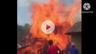 बगहा: रामनगर में आग लगने से लाखों की संपत्ति जलकर राख