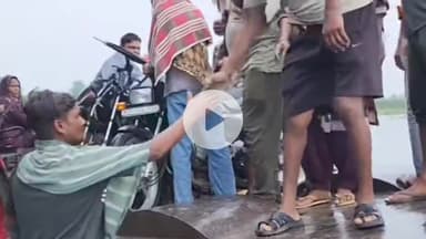 करनाल: शेरगढ़ टापू के पास पुलिया पर पानी ओवरफ्लो होने से लोगों को हुई परेशानी