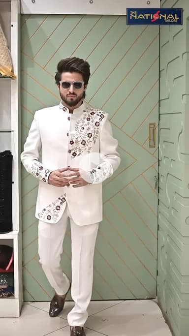 Customise embroiydery jodhpuri suit 
The national Tailors chawwani kotq rajasthan