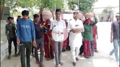 चूरू: गांव बीनासर के दो मोहल्लों में पानी की किल्लत, मटका लेकर जलदाय विभाग पहुंचे ग्रामीण