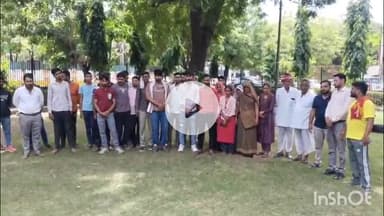 भीलवाड़ा: मंगरोप थाने में दर्ज मुकदमे में शेष आरोपियों की गिरफ्तारी व निष्पक्ष जांच की मांग को लेकर एसपी कार्यालय पर प्रदर्शन