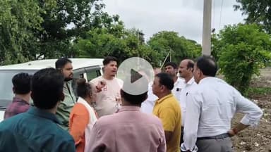 भीलवाड़ा: पंडित प्रदीप मिश्रा की प्रतिनिधि टीम कथास्थल पहुंची, टीम ने अवलोकन कर दिए आवश्यक दिशा-निर्देश