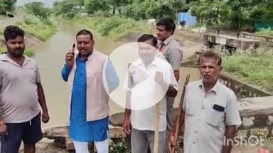 माधव हेड नहर पहुंचे विधायक, किसानों के लिए पानी का लिया जायजा, अधिकारियों से की बात