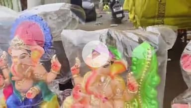 खंडवा नगर: प्रतिबंध के बावजूद खंडवा में बिक रही है POP से निर्मित गणेश मूर्तियाँ, कलेक्टर के आदेश की हो रही अवहेलना