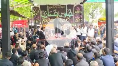 सुल्तानपुर: अमहट में निकला जुलूस-ए-अमारी, अंजुमनों ने किया नौहा मातम