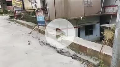 राजगढ़ी: स्यानाचट्टी में बनी अस्थाई झील का जलस्तर धीरे-धीरे हो रहा है कम