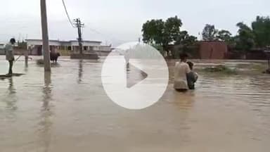 बलरामपुर: तराई क्षेत्र के खरझार पहाड़ी नाले में बाढ़ आने से दर्जनों गांव हुए प्रभावित, ग्रामीणों की मुश्किलें बढ़ी