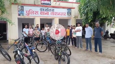 तारानगर: पुलिस थाना तारानगर ने 'संडेज ऑन साइकिल' कार्यक्रम का आयोजन किया, एसएचओ गौरव खिडिया ने हरी झंडी दिखाकर किया रवाना