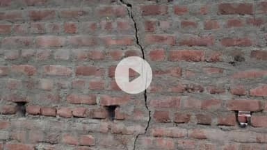 धुरकी: धुरकी के कुम्मा कला गांव में ₹9 लाख की लागत से बन रहे आंगनवाड़ी केंद्र में आई दरार