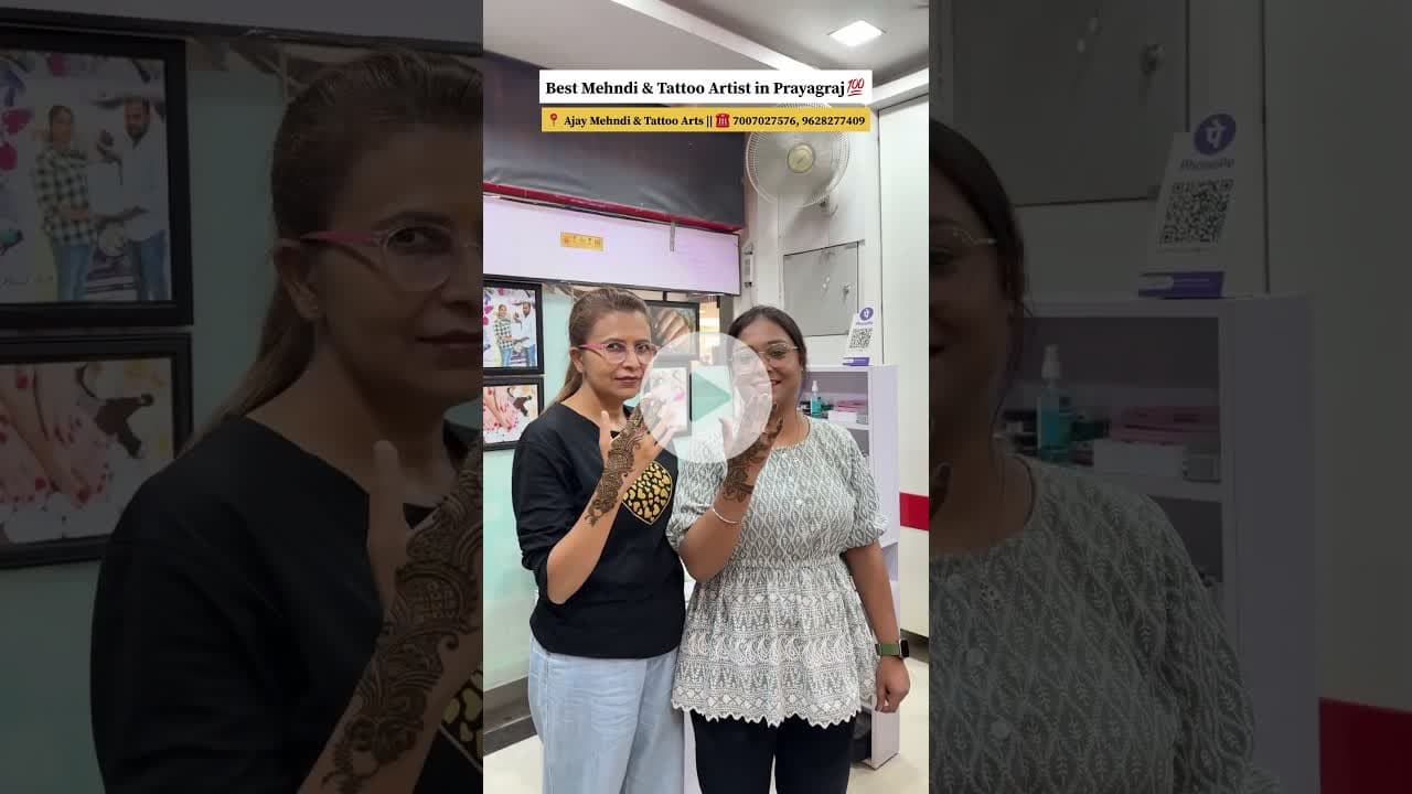 Looking for the best Mehndi & Tattoo Artist in Prayagraj?🥰 #ytshorts #prayagraj #mehndiart #tattoo