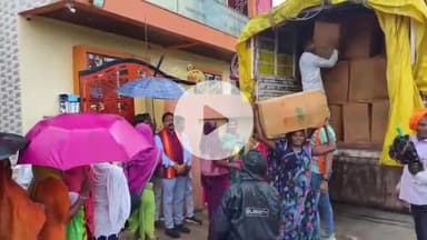 अक्कलकुवा: बांधकाम कामगार विभागा मार्फत कामगारांना आमदार कार्यालय अक्कलकुवा येथे आमदार आमश्या पाडवी यांच्या हस्ते भांडे वाटप