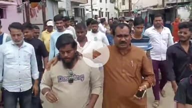 खंडवा नगर: गणेश जी का पंडाल लगाने को लेकर विरोध, खंडवा विधायक प्रतिनिधि पहुंचे