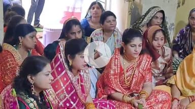 खंडवा नगर: हरतालिका तीज पर महिलाओं ने निर्जला व्रत रख भगवान की आराधना की