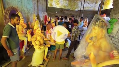 बीना: झांसी फाटक के पास आज नगर में विराजेंगे भगवान गणपति, मूर्तिकार प्रतिमाओं को अंतिम रूप देने में लगे